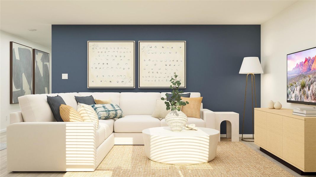 Furnished interior view inside a new home in Firefly Pointe: Classic Collection, Hutto (Image 16).