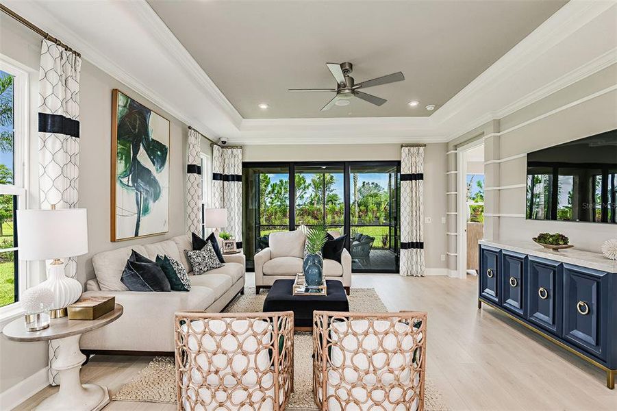 Furnished interior view inside a new home in Esplanade at Azario Lakewood Ranch, Bradenton (Image 22).