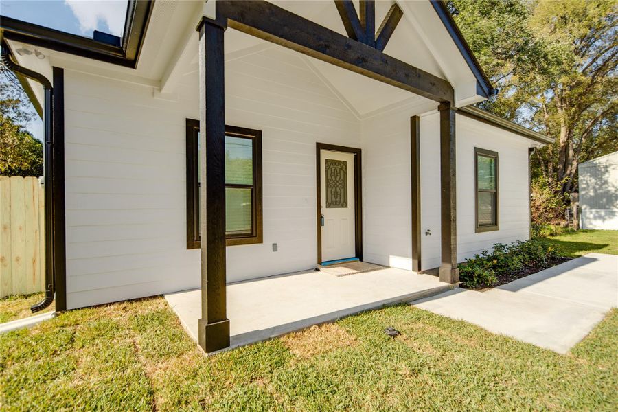 Exterior details and patio area of a home in , Navasota (Image 3). Exterior details and patio area of a home in , Navasota (Image 3).