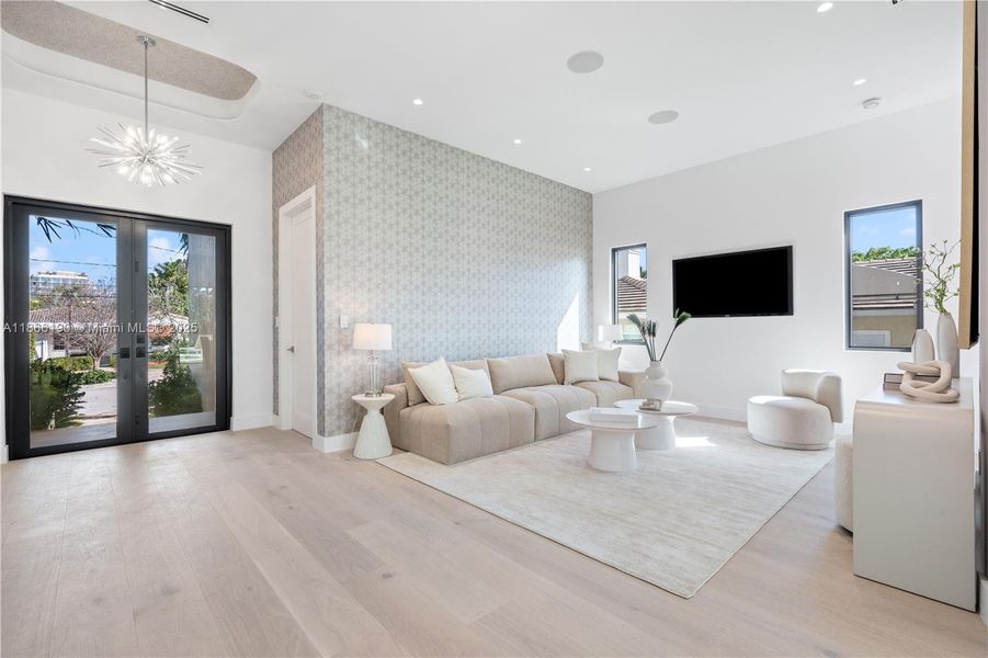 Furnished interior view inside a new home in , Surfside (Image 10).