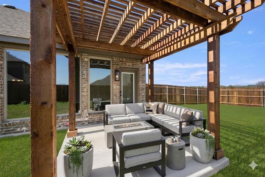 Exterior details and patio area of a home in The Retreat - Phase 1, Waxahachie (Image 25). Exterior details and patio area of a home in The Retreat - Phase 1, Waxahachie (Image 25).