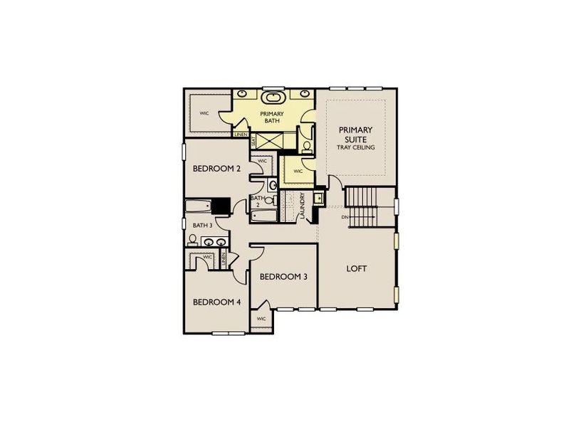 2D floor plan layout of this home in Willow Landing, Mount Juliet, TN (Image 6).