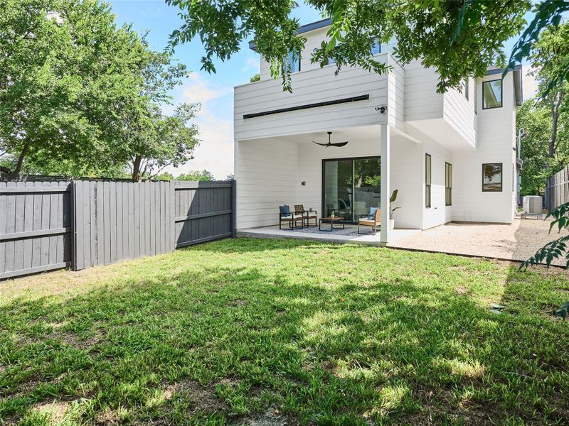 Exterior details and patio area of a home in , Austin (Image 29).
