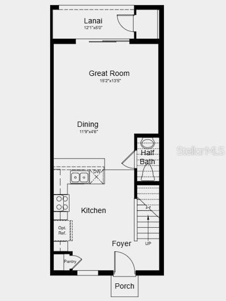 2D floor plan layout of this home in The Towns at Skye Ranch, Sarasota, FL (Image 3).