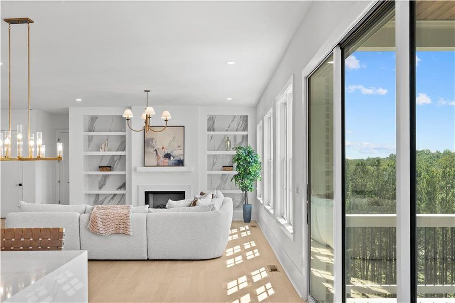 Furnished interior view inside a new home in , Suwanee (Image 13).