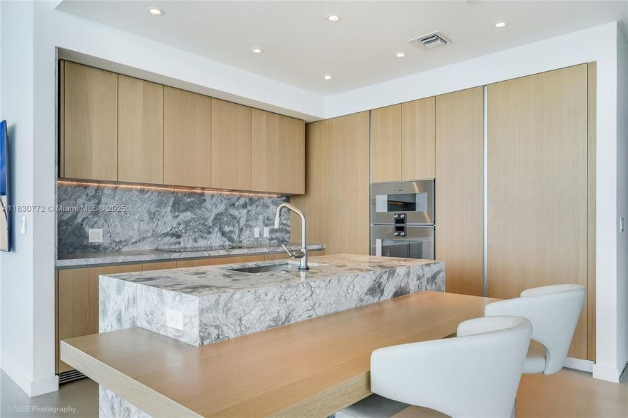 Furnished interior view inside a new home in Five Park, Miami Beach (Image 19).