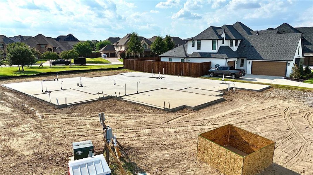 Front exterior of a new home in , Trophy Club, TX, highlighting curb appeal (Image 2). Front exterior of a new home in , Trophy Club, TX, highlighting curb appeal (Image 2).