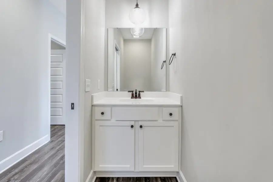 Sherwood – Half Bath Vanity with Globe Pendant