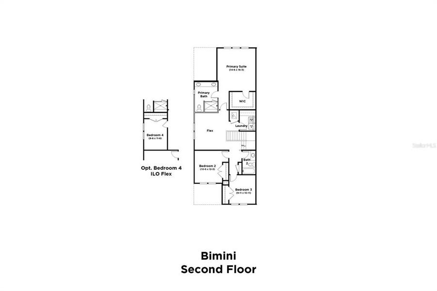 2D floor plan layout of this home in Isla Mirada, San Antonio, FL (Image 3).