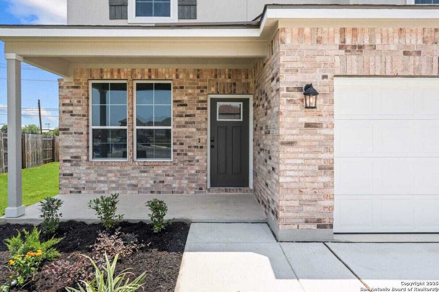Exterior details and patio area of a home in August Fields, New Braunfels (Image 23).