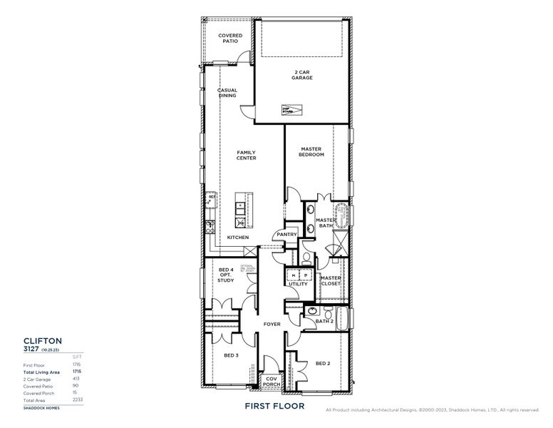 2D floor plan layout of this home in Cottages of Celina, Celina, TX (Image 2). 2D floor plan layout of this home in Cottages of Celina, Celina, TX (Image 2).