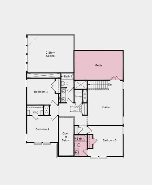 Structural options added: Extended Primary Suite and Covered Patio, Double Doors at Flex Room, Media Room, 4th Bath Added, and Slide in Tub in Primary Bath.