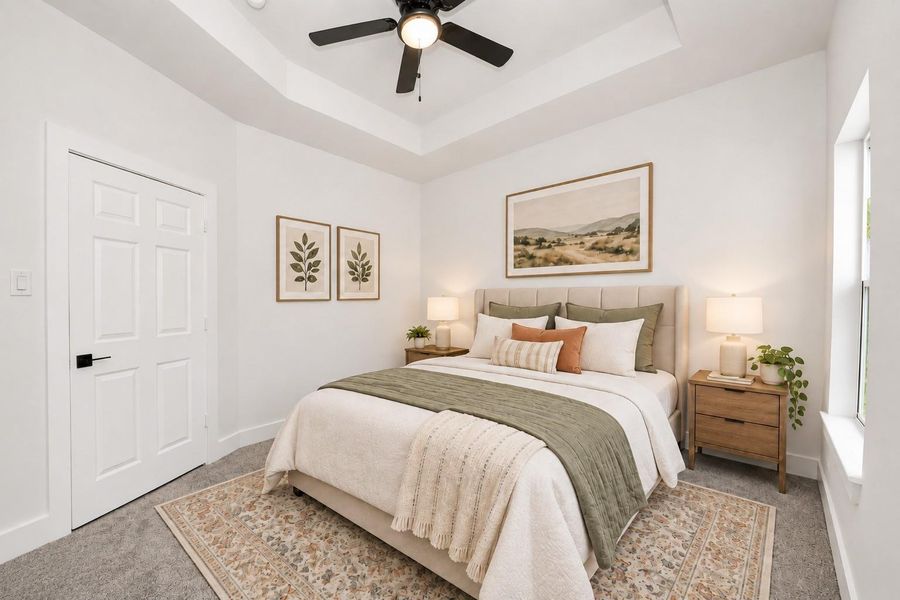 Virtually staged second bedroom. Virtually staged second bedroom.