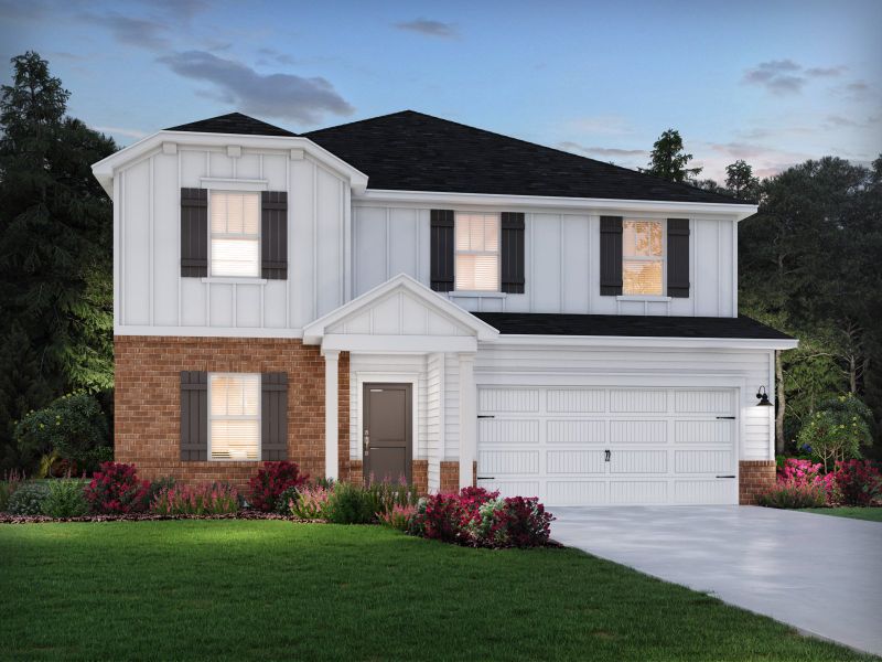 Representative exterior photo of a completed home built from the Chatham by Meritage Homes in Nelson's Creek, Mocksville, NC (Image 22).