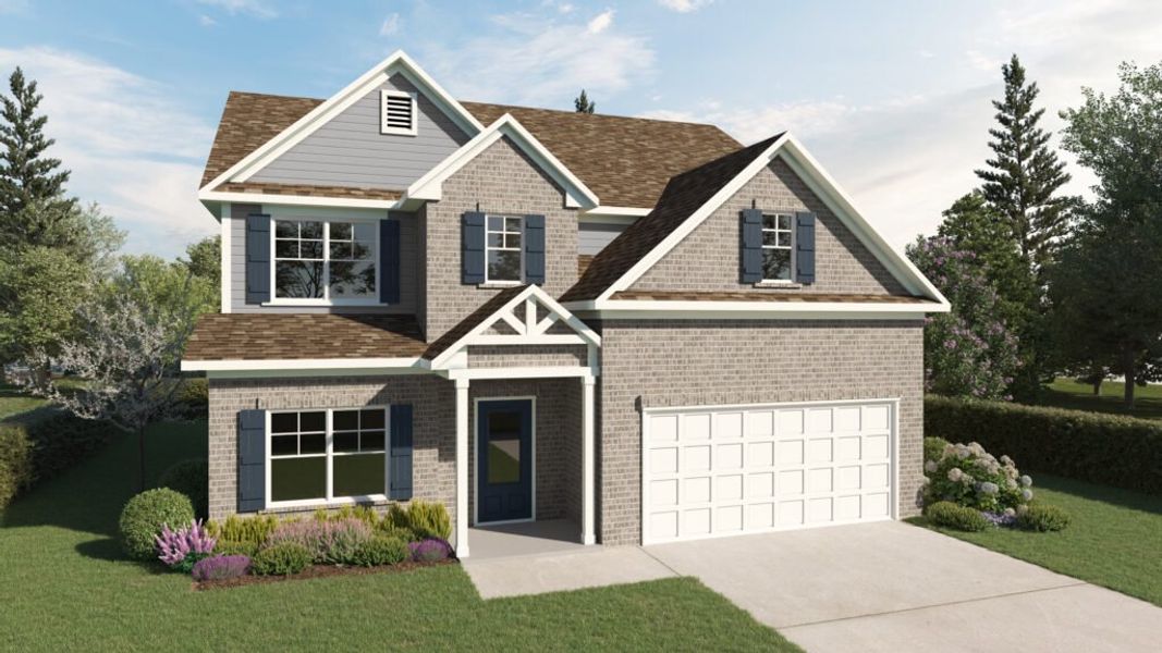 Representative exterior photo of a completed home built from the The Dunford by Direct Residential Communities in The Hills at Cedar Creek, Winder, GA (Image 8). Representative exterior photo of a completed home built from the The Dunford by Direct Residential Communities in The Hills at Cedar Creek, Winder, GA (Image 8).
