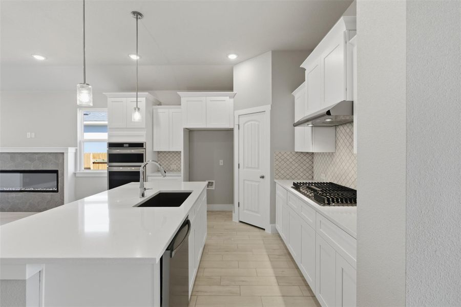 Furnished interior view inside a new home in Enclave at Cele, Pflugerville (Image 8).