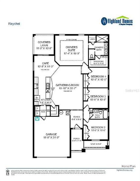 2D floor plan layout of this home in Copperleaf, Ocala, FL (Image 2).