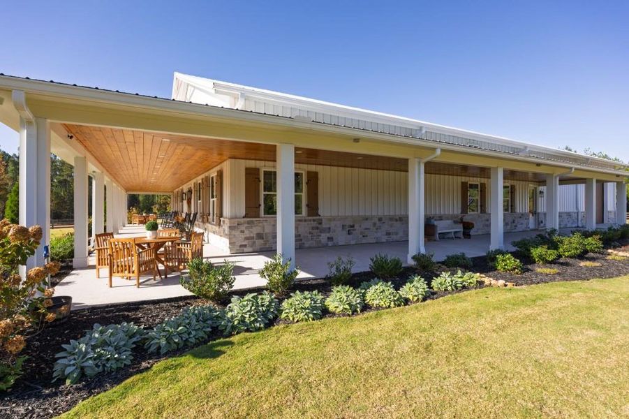 Exterior details and patio area of a home in , Rydal (Image 36).