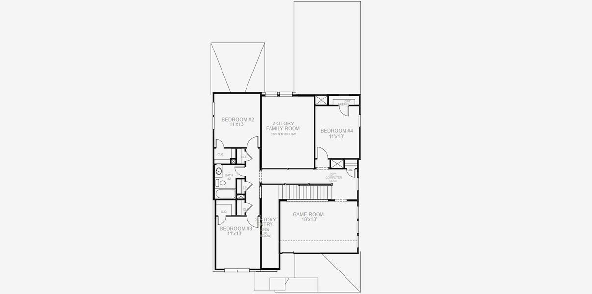 2D floor plan layout for the 2442W by Perry Homes in Trinity Falls 45', McKinney, TX (Image 3). 2D floor plan layout for the 2442W by Perry Homes in Trinity Falls 45', McKinney, TX (Image 3).
