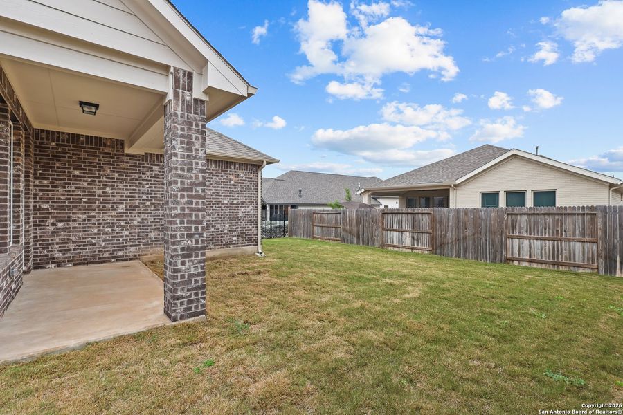 Exterior details and patio area of a home in Veramendi, New Braunfels (Image 22).