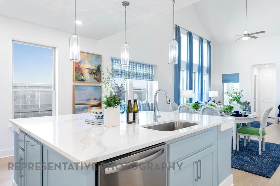 Furnished interior view inside a new home in Pomona, Manvel (Image 16).