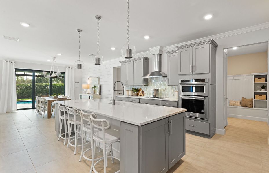 Kitchen with large center island