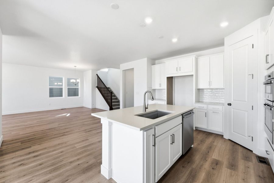 Furnished interior view inside a new home in Trailstone, Arvada (Image 4).