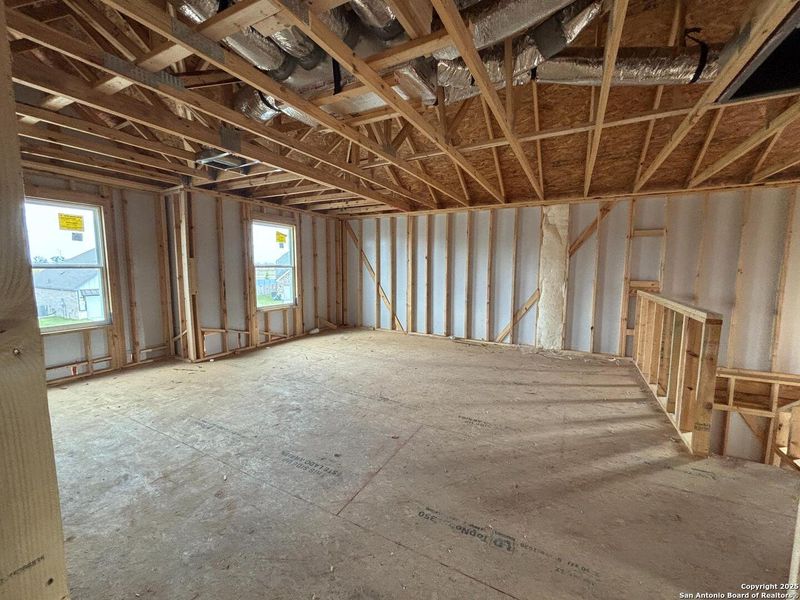 In-progress construction of a new home in The Heights at Saddlebrook Ranch 60's, Schertz, TX (Image 34).