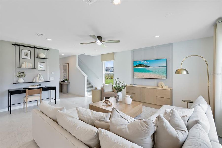 Furnished interior view inside a new home in , Bradenton (Image 8). Furnished interior view inside a new home in , Bradenton (Image 8).