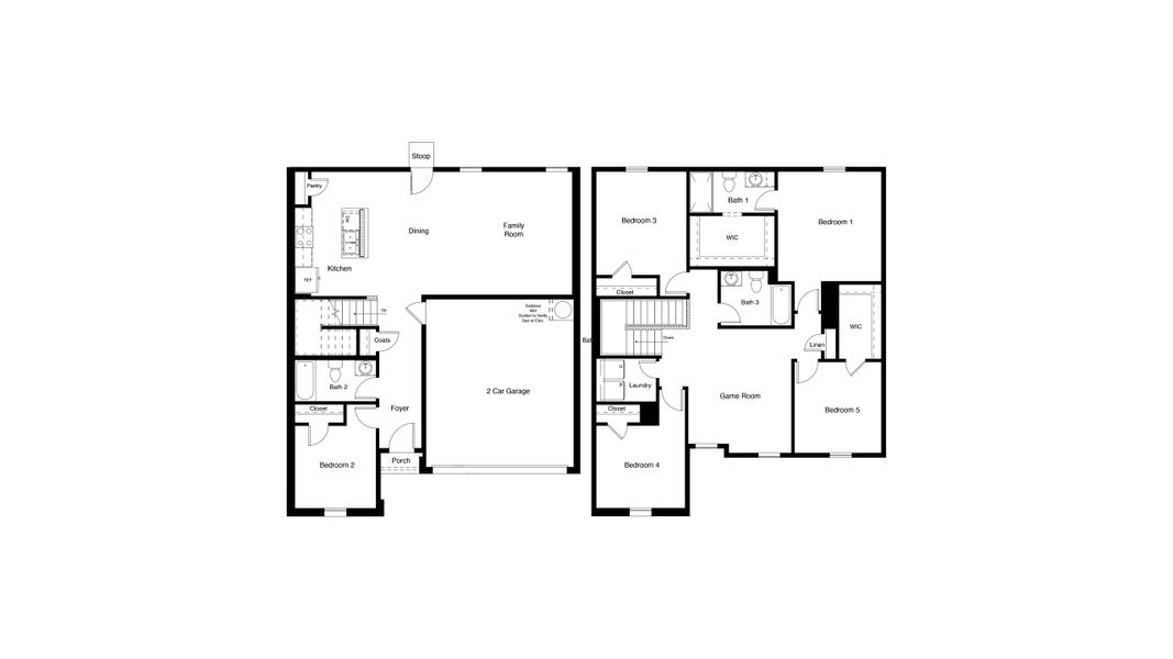 2D floor plan layout for the DAWSON by D.R. Horton in Highlands at Chapel Creek, Fort Worth, TX (Image 3). 2D floor plan layout for the DAWSON by D.R. Horton in Highlands at Chapel Creek, Fort Worth, TX (Image 3).