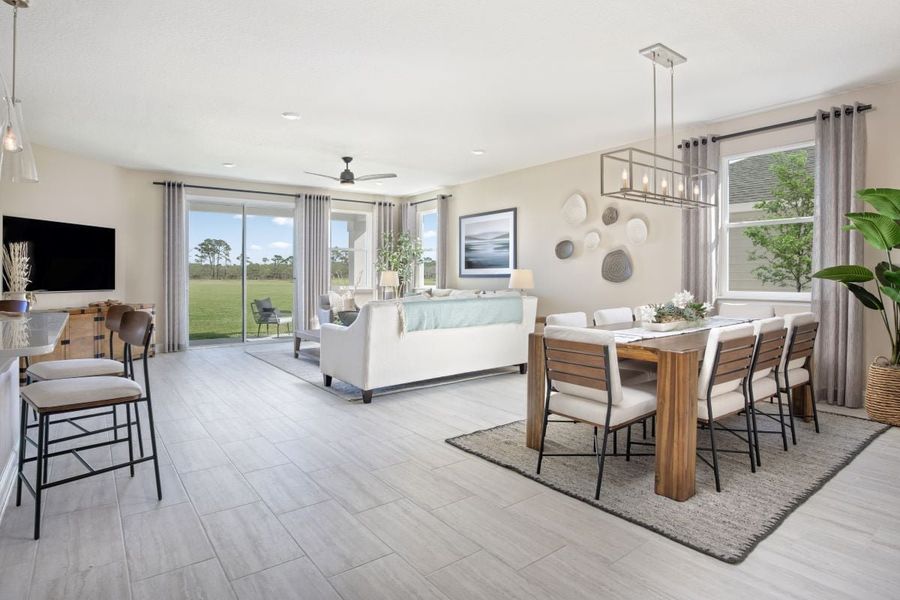 Representative furnished interior of a home built from the Plan 2003 Modeled by KB Home in Beach Park Village, Flagler Beach (Image 5).