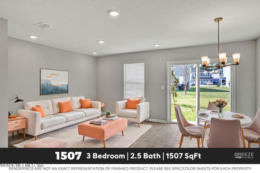 Furnished interior view inside a new home in , Jacksonville (Image 6).