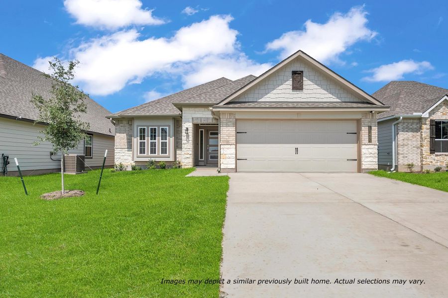 Front exterior of a new home in Wellington Place, Tyler, TX, highlighting curb appeal (Image 1). Front exterior of a new home in Wellington Place, Tyler, TX, highlighting curb appeal (Image 1).