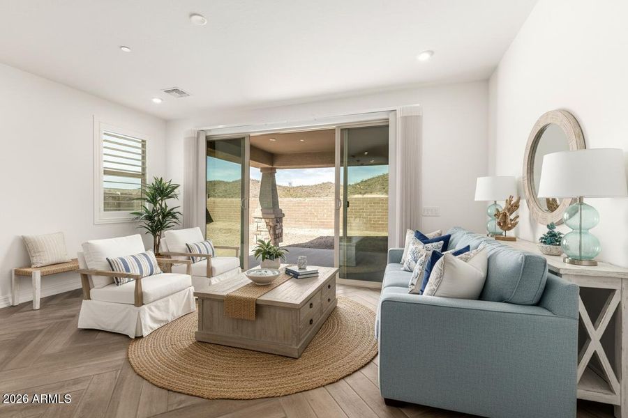 Virtually Staged Family Room