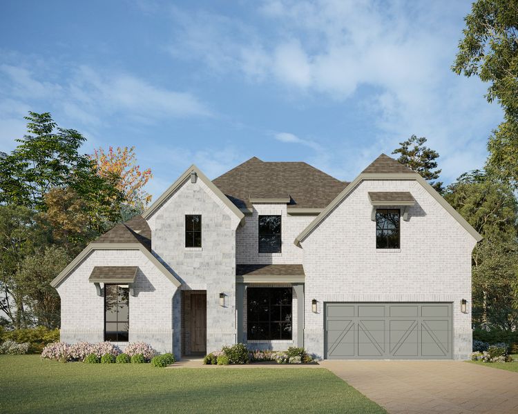 Plan 1641 Elevation B w/ Stone Plan 1641 Elevation B w/ Stone