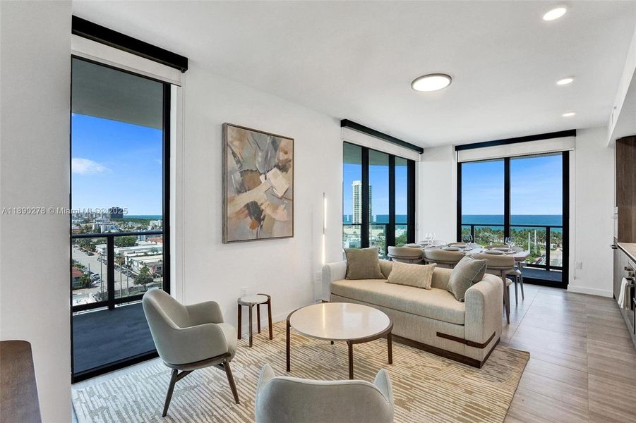Furnished interior view inside a new home in , Miami Beach (Image 10).
