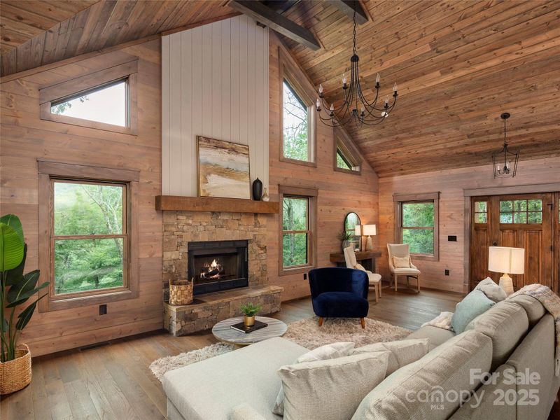 Furnished interior view inside a new home in , Maggie Valley (Image 12).