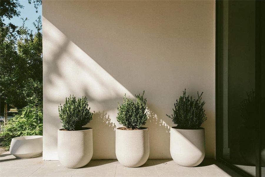 Exterior details and patio area of a home in , Dallas (Image 31).