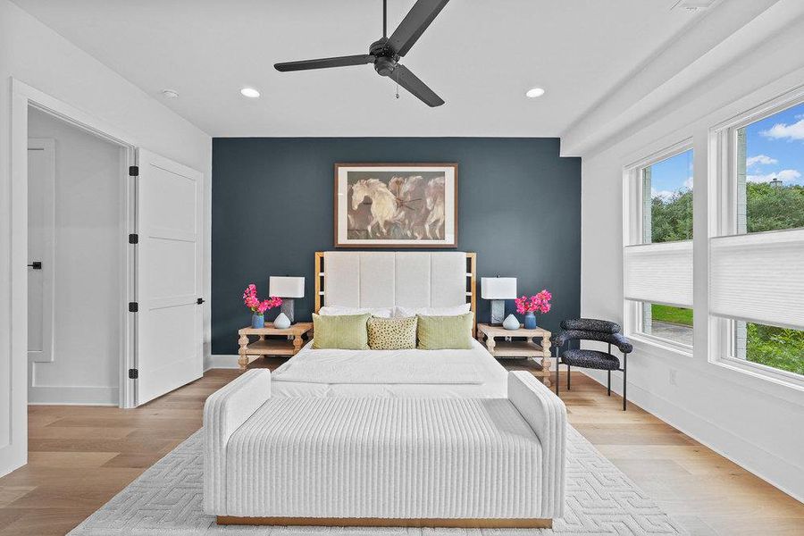 Furnished interior view inside a new home in Spyglass, Austin (Image 29). Furnished interior view inside a new home in Spyglass, Austin (Image 29).