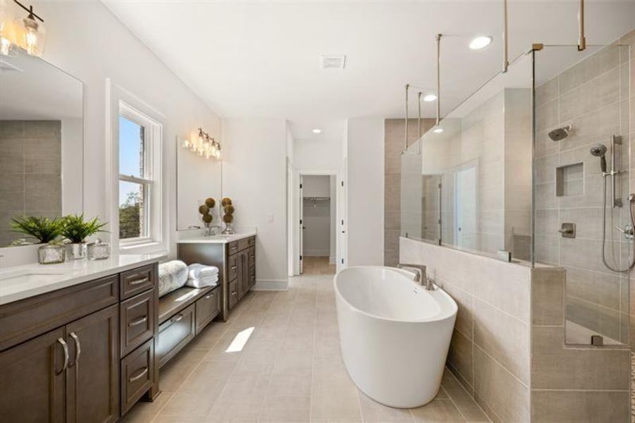 Furnished interior in a model home at Kyle Farm in Powder Springs (Image 31).