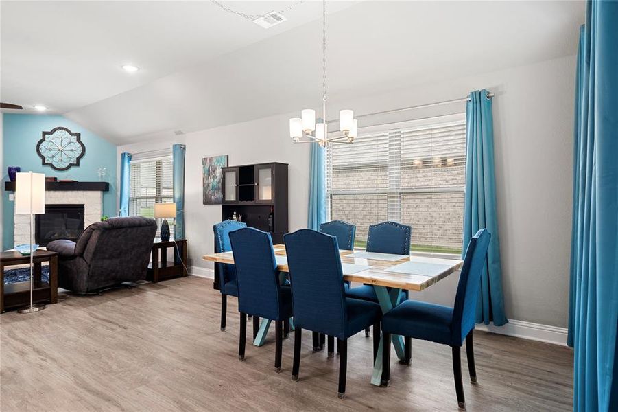 Dining to living area.
