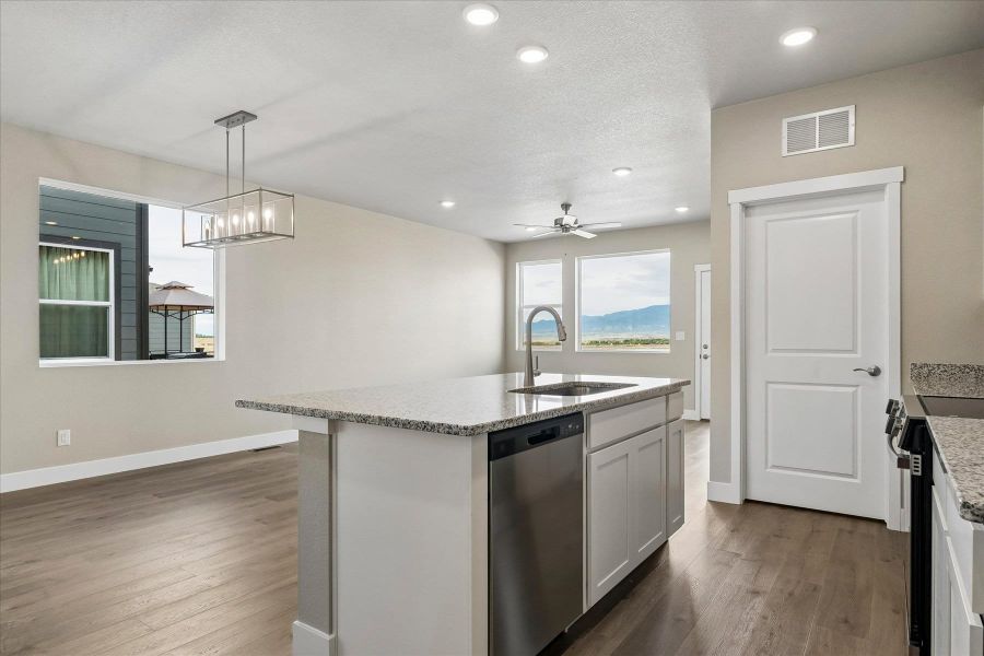 Furnished interior view inside a new home in The Trails at Aspen Ridge, Colorado Springs (Image 7).