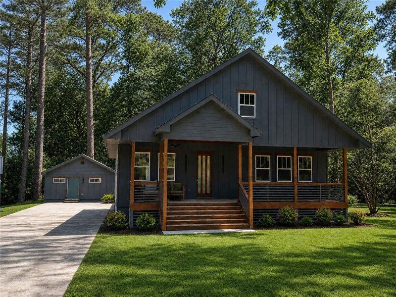Front exterior of a new home in , Atlanta, GA, highlighting curb appeal (Image 18). Front exterior of a new home in , Atlanta, GA, highlighting curb appeal (Image 18).
