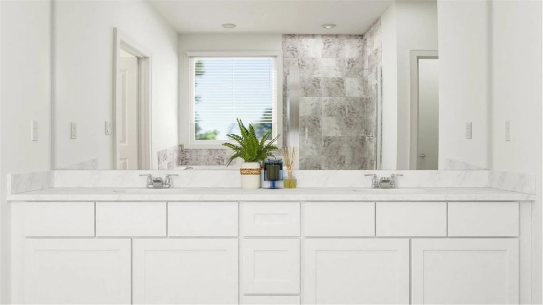 Furnished interior view inside a new home in Lively Ranch: Brookstone Collection, Georgetown (Image 9).