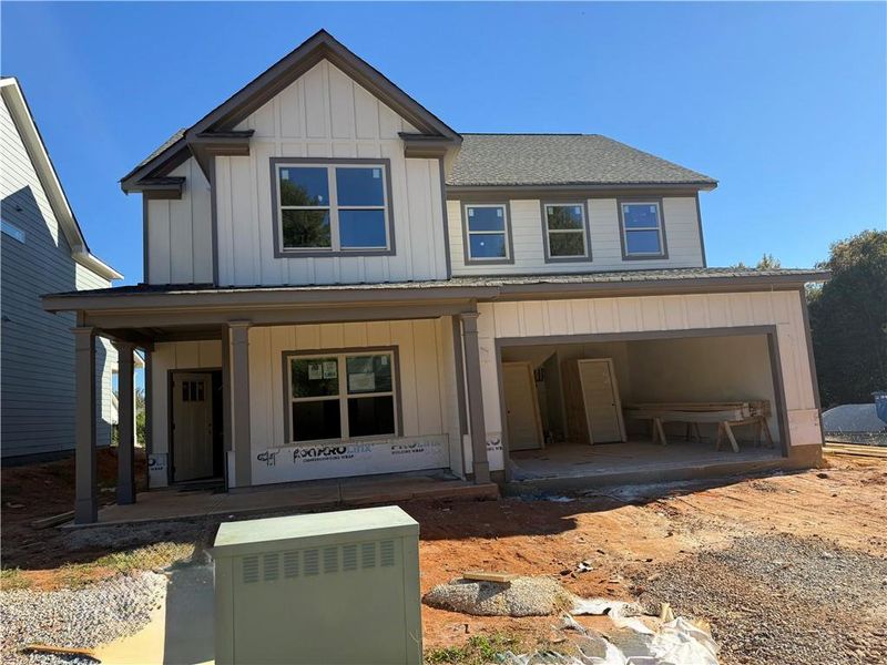 Exterior details and patio area of a home in Ridge Pointe, Athens (Image 1).