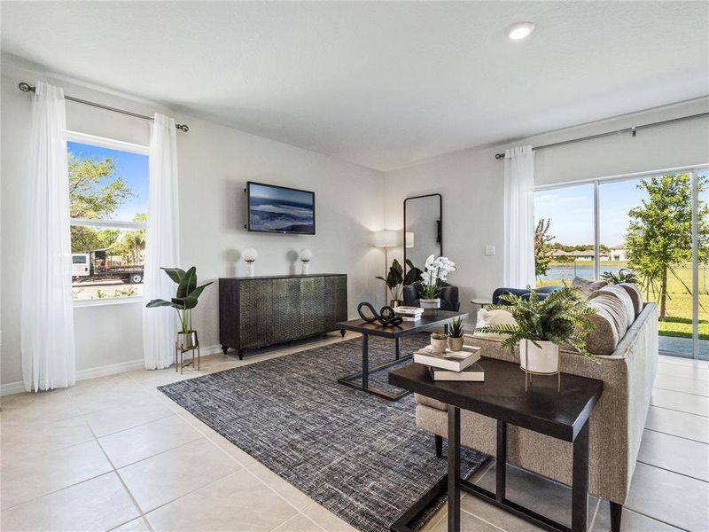 Furnished interior view inside a new home in Rivers Edge, Edgewater (Image 10).
