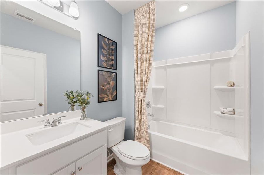 Furnished interior view inside a new home in Union Heights, Flowery Branch (Image 6). Furnished interior view inside a new home in Union Heights, Flowery Branch (Image 6).