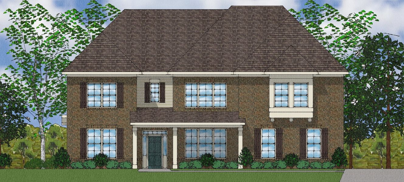 Representative exterior photo of a completed home built from the Rutledge II - Elite Collection by Mungo Homes in Suter Estates, Easley, SC (Image 26).