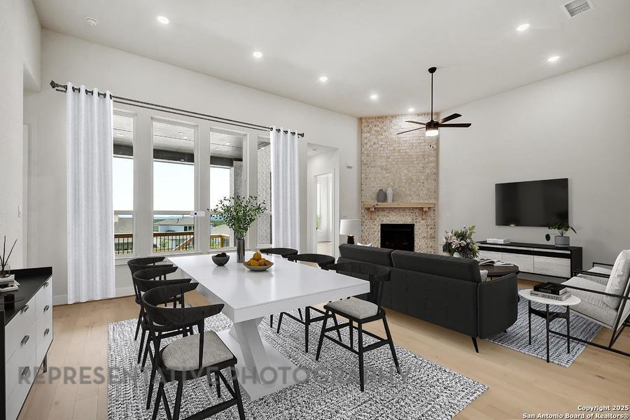 Furnished interior view inside a new home in Esperanza, Boerne (Image 13). Furnished interior view inside a new home in Esperanza, Boerne (Image 13).