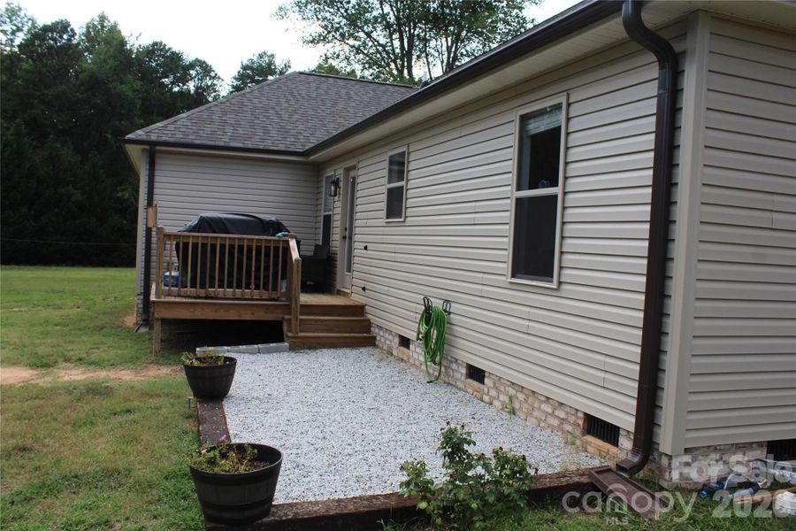 Exterior details and patio area of a home in , Linwood (Image 23).